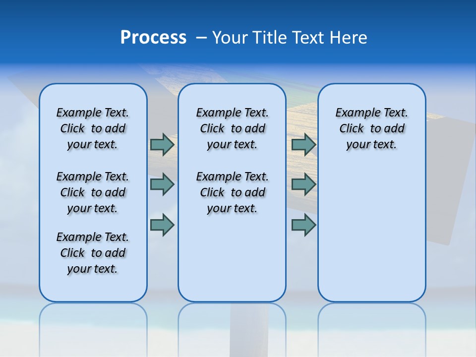 A Wooden Arrow Sign On A Beach With The Ocean In The Background PowerPoint Template