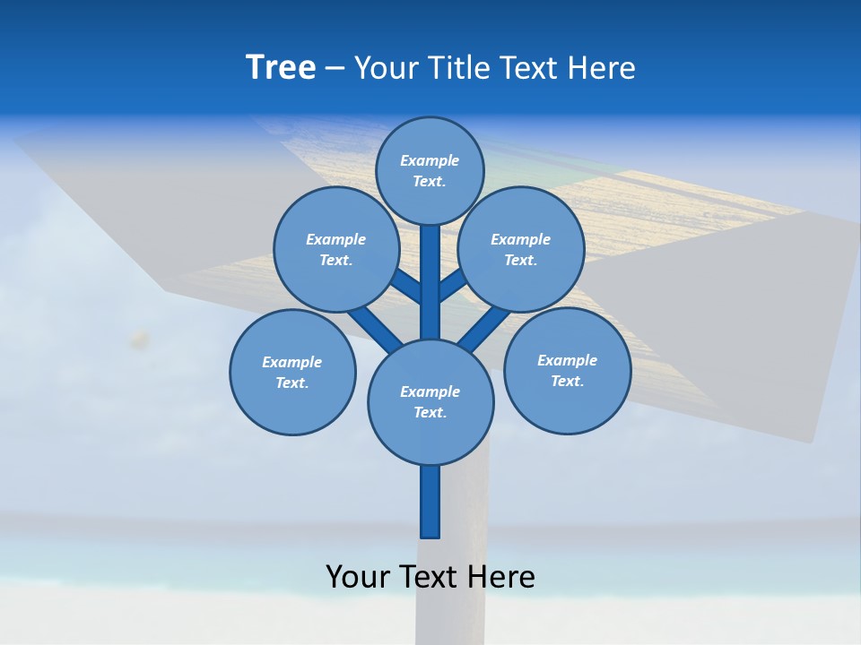 A Wooden Arrow Sign On A Beach With The Ocean In The Background PowerPoint Template