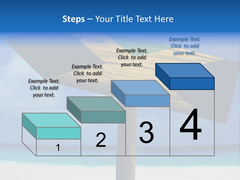 A Wooden Arrow Sign On A Beach With The Ocean In The Background PowerPoint Template