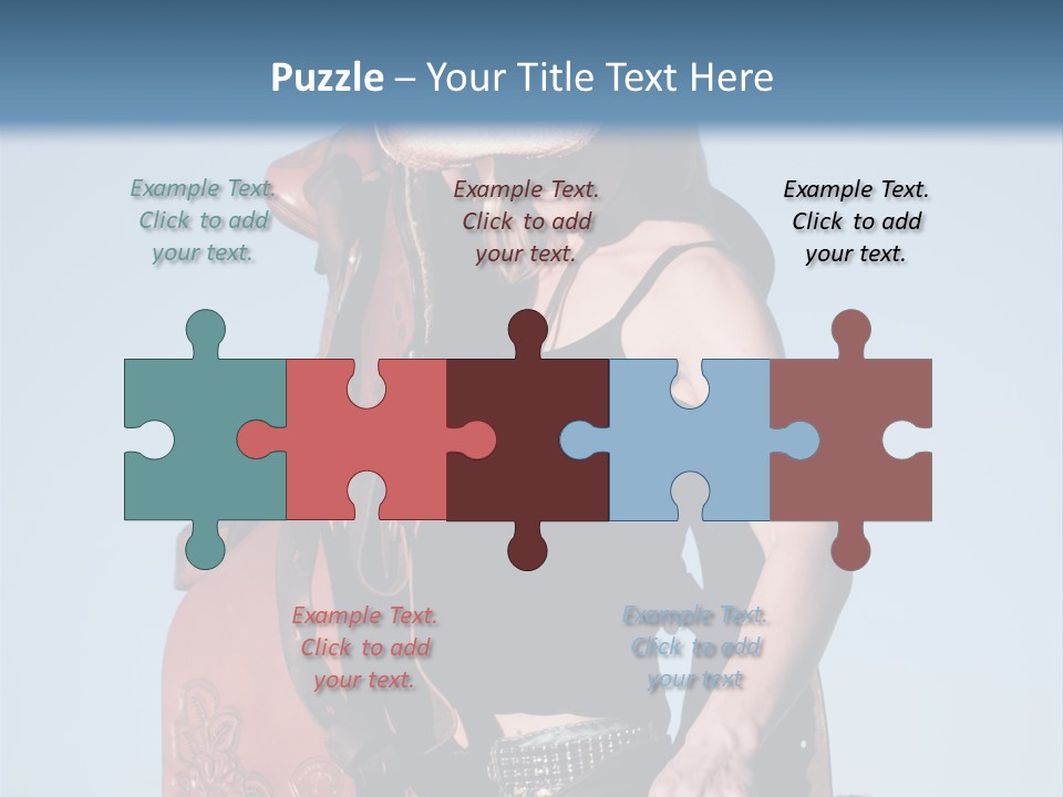 A Woman Wearing A Cowboy Hat And Holding A Saddle PowerPoint Template