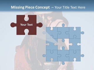 A Woman Wearing A Cowboy Hat And Holding A Saddle PowerPoint Template