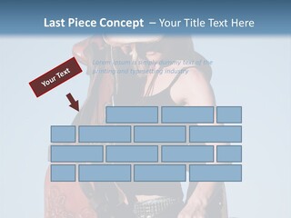 A Woman Wearing A Cowboy Hat And Holding A Saddle PowerPoint Template