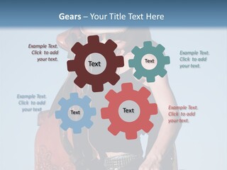A Woman Wearing A Cowboy Hat And Holding A Saddle PowerPoint Template