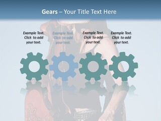 A Woman Wearing A Cowboy Hat And Holding A Saddle PowerPoint Template