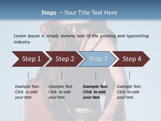 A Woman Wearing A Cowboy Hat And Holding A Saddle PowerPoint Template