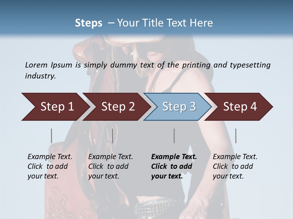 A Woman Wearing A Cowboy Hat And Holding A Saddle PowerPoint Template