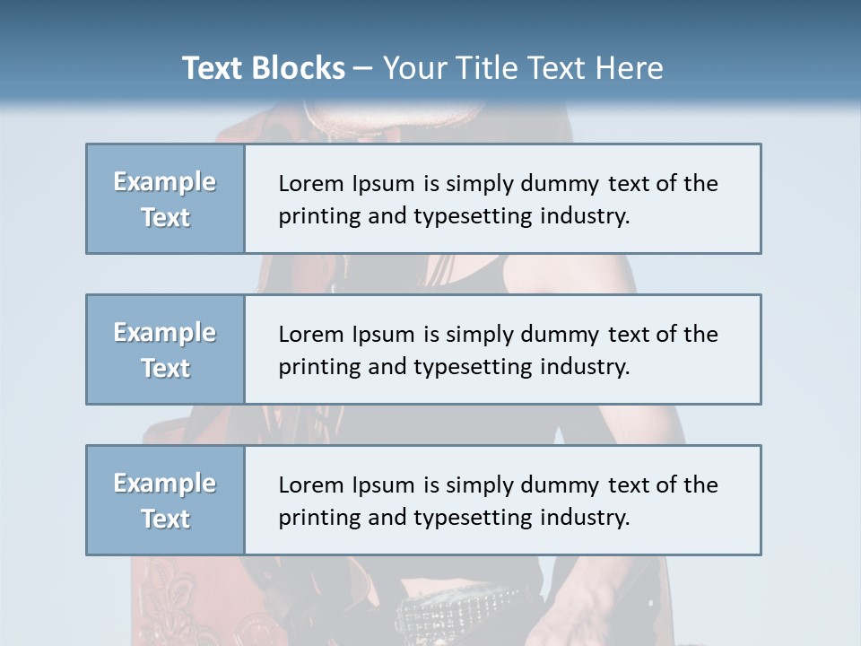 A Woman Wearing A Cowboy Hat And Holding A Saddle PowerPoint Template