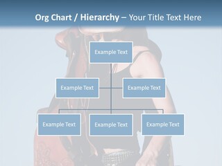A Woman Wearing A Cowboy Hat And Holding A Saddle PowerPoint Template