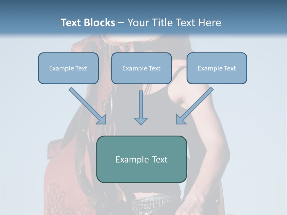 A Woman Wearing A Cowboy Hat And Holding A Saddle PowerPoint Template