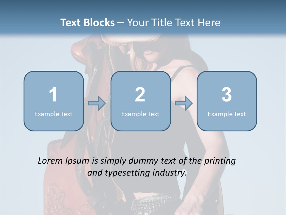 A Woman Wearing A Cowboy Hat And Holding A Saddle PowerPoint Template