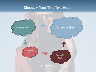 A Woman Wearing A Cowboy Hat And Holding A Saddle PowerPoint Template
