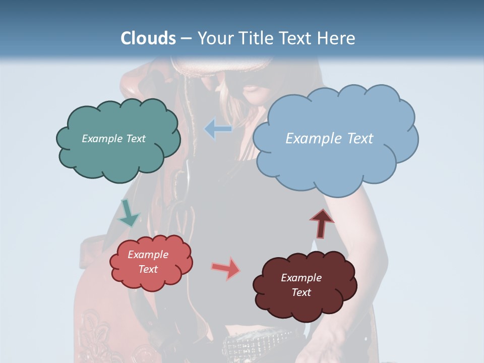 A Woman Wearing A Cowboy Hat And Holding A Saddle PowerPoint Template