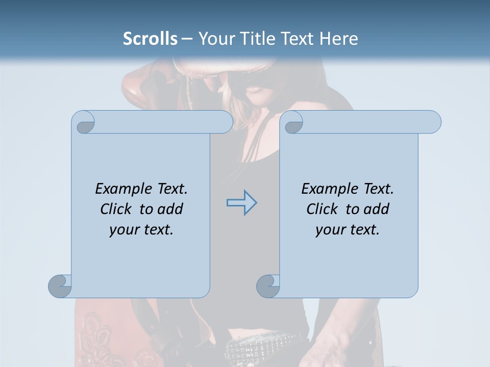 A Woman Wearing A Cowboy Hat And Holding A Saddle PowerPoint Template
