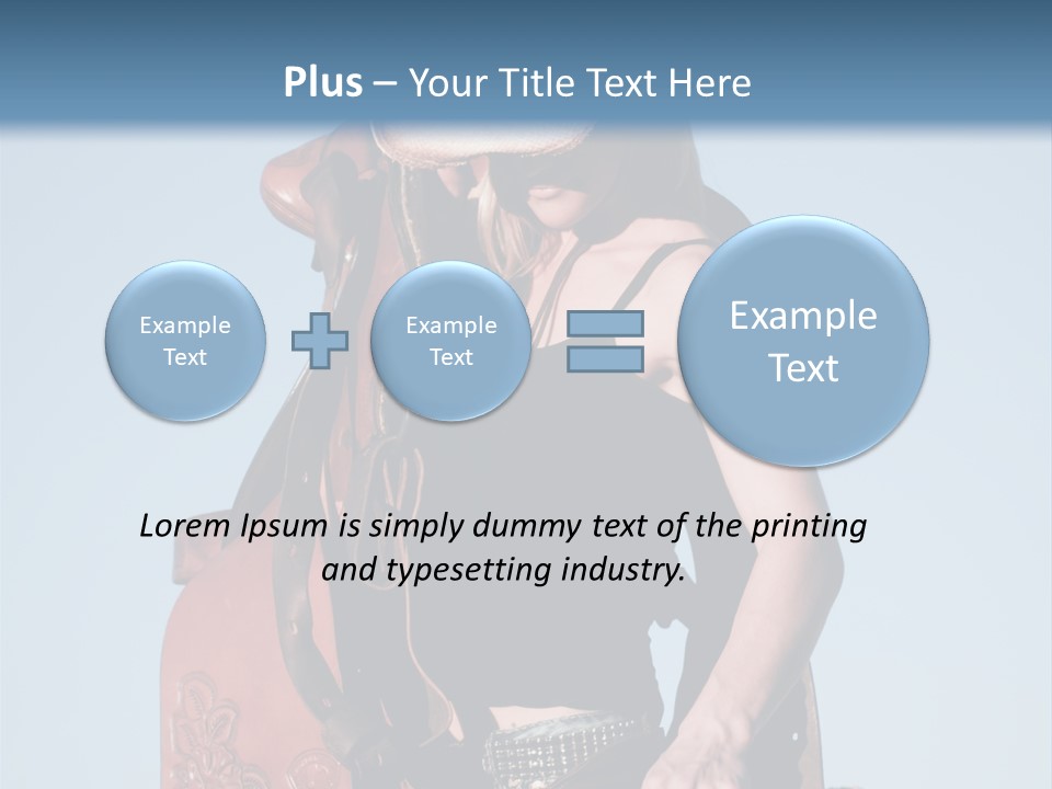 A Woman Wearing A Cowboy Hat And Holding A Saddle PowerPoint Template
