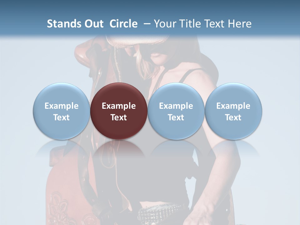 A Woman Wearing A Cowboy Hat And Holding A Saddle PowerPoint Template