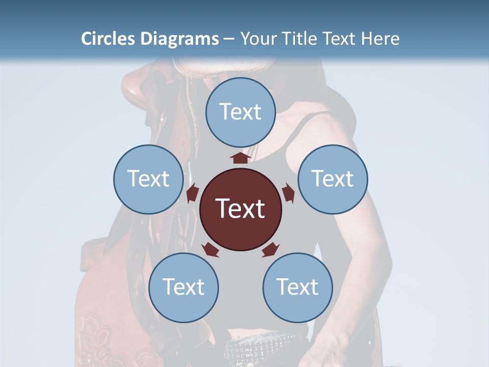 A Woman Wearing A Cowboy Hat And Holding A Saddle PowerPoint Template
