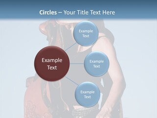 A Woman Wearing A Cowboy Hat And Holding A Saddle PowerPoint Template