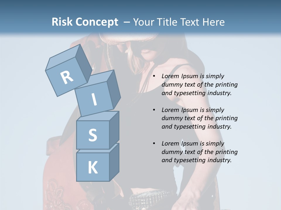 A Woman Wearing A Cowboy Hat And Holding A Saddle PowerPoint Template