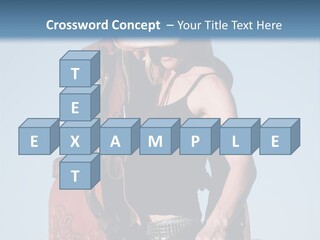 A Woman Wearing A Cowboy Hat And Holding A Saddle PowerPoint Template