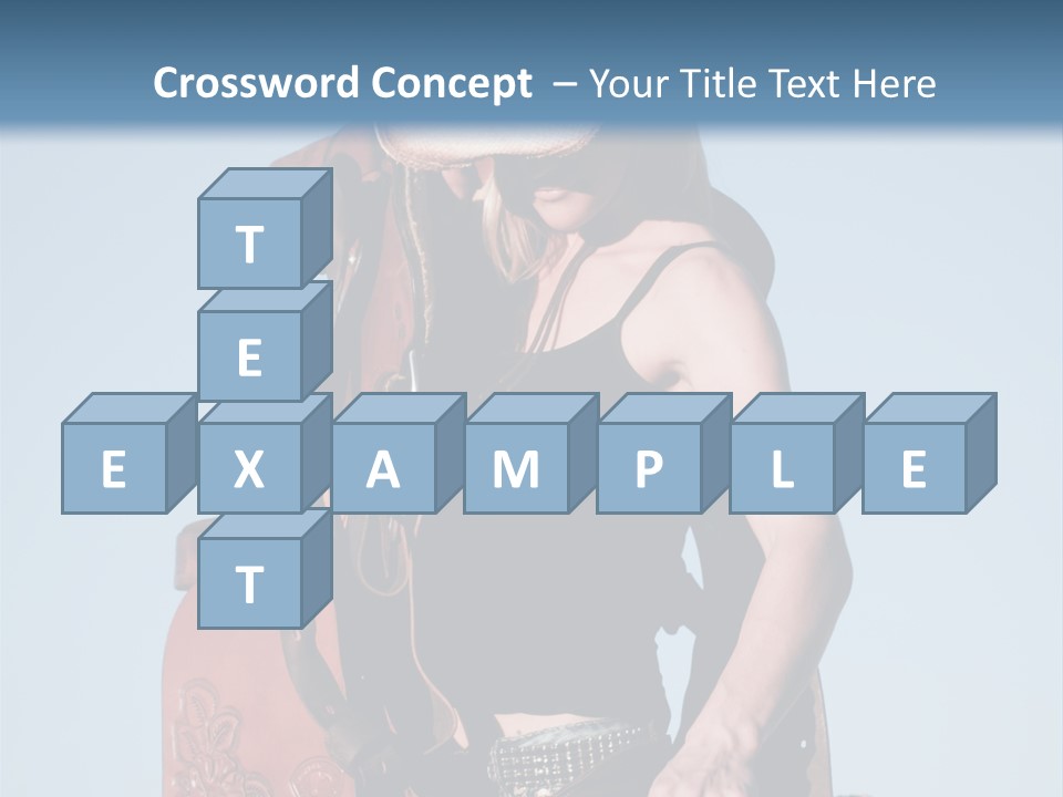 A Woman Wearing A Cowboy Hat And Holding A Saddle PowerPoint Template