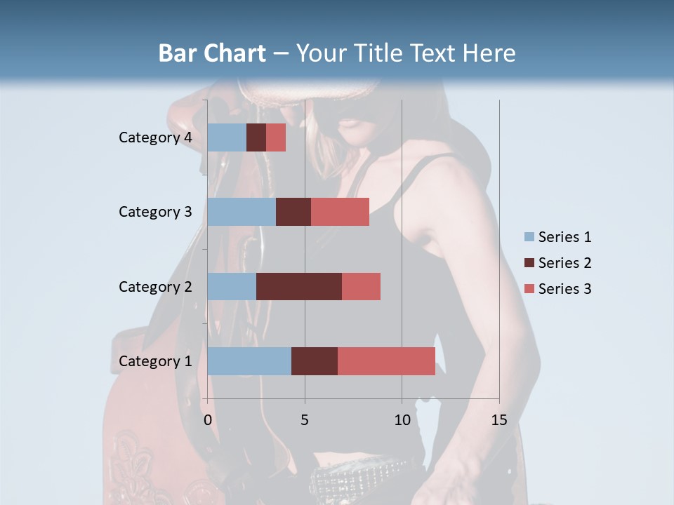A Woman Wearing A Cowboy Hat And Holding A Saddle PowerPoint Template