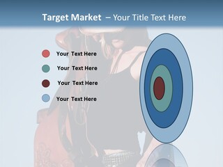 A Woman Wearing A Cowboy Hat And Holding A Saddle PowerPoint Template