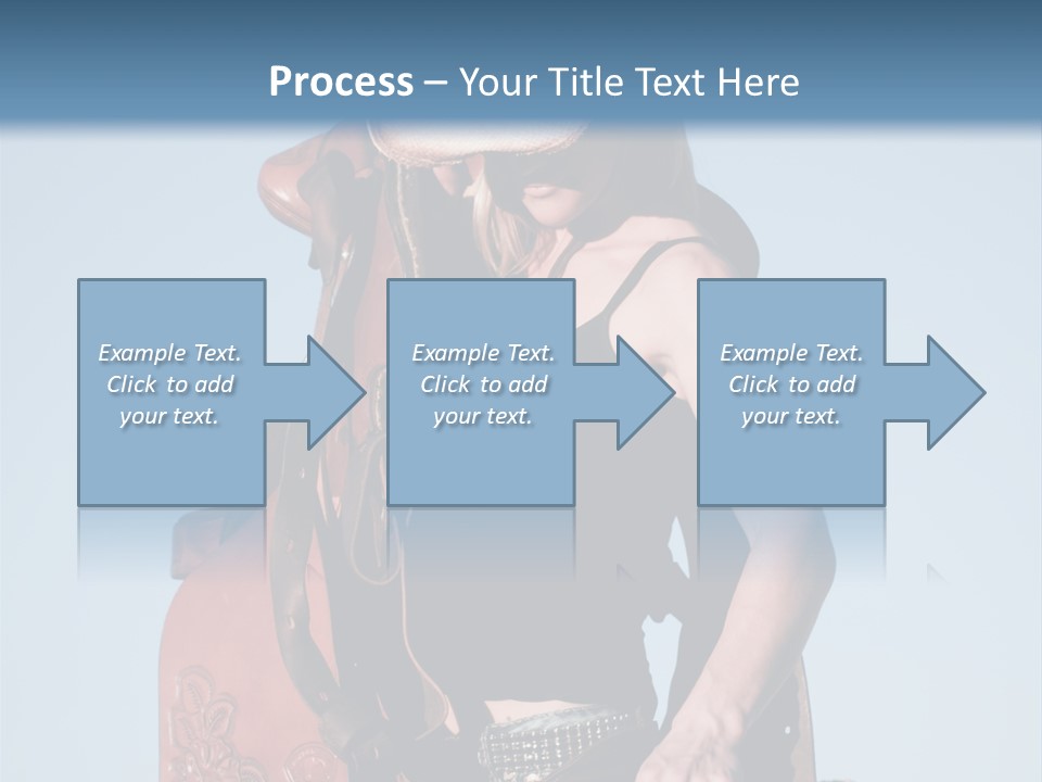 A Woman Wearing A Cowboy Hat And Holding A Saddle PowerPoint Template