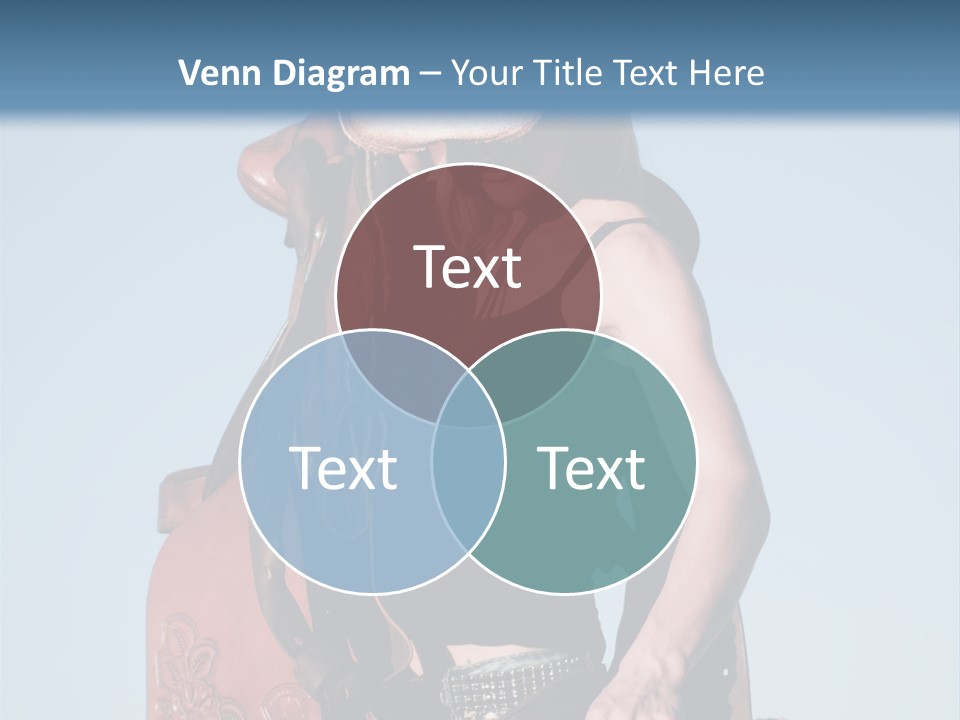 A Woman Wearing A Cowboy Hat And Holding A Saddle PowerPoint Template