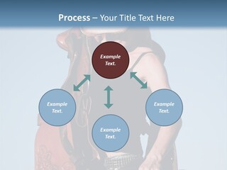 A Woman Wearing A Cowboy Hat And Holding A Saddle PowerPoint Template