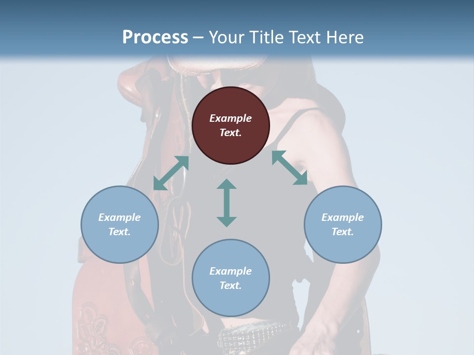 A Woman Wearing A Cowboy Hat And Holding A Saddle PowerPoint Template