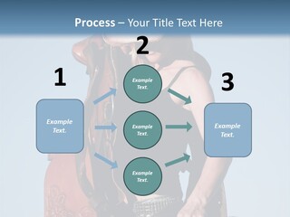 A Woman Wearing A Cowboy Hat And Holding A Saddle PowerPoint Template