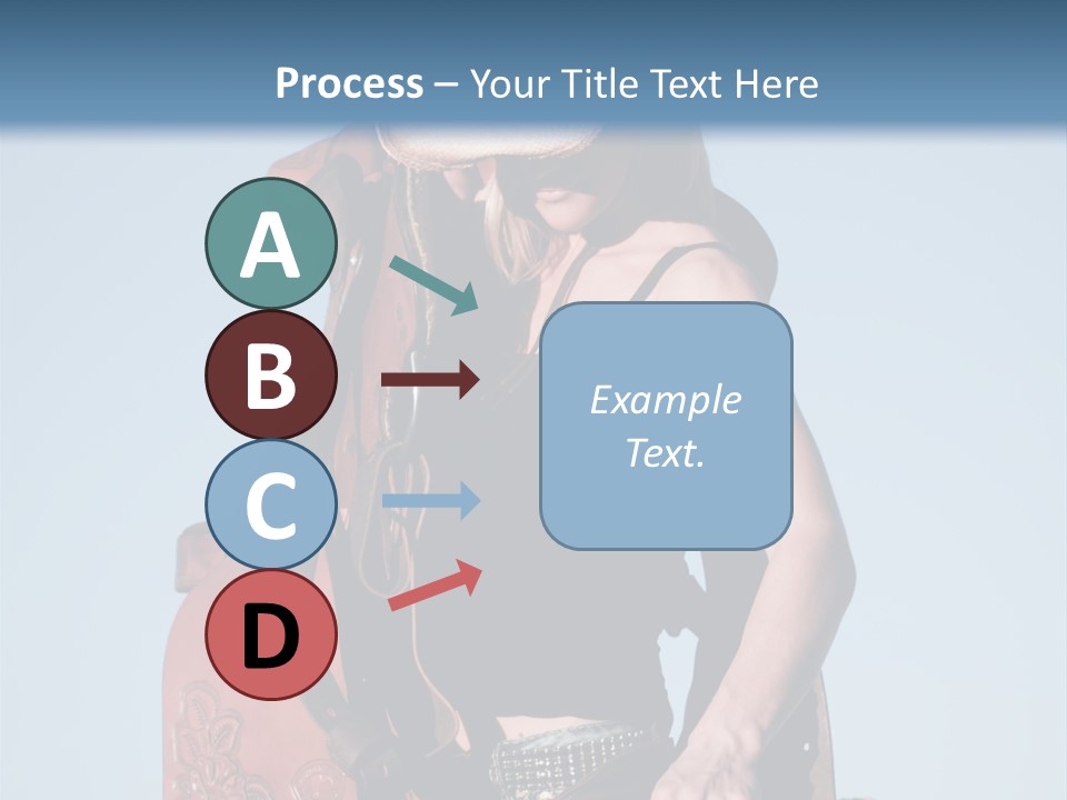 A Woman Wearing A Cowboy Hat And Holding A Saddle PowerPoint Template