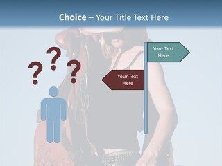 A Woman Wearing A Cowboy Hat And Holding A Saddle PowerPoint Template