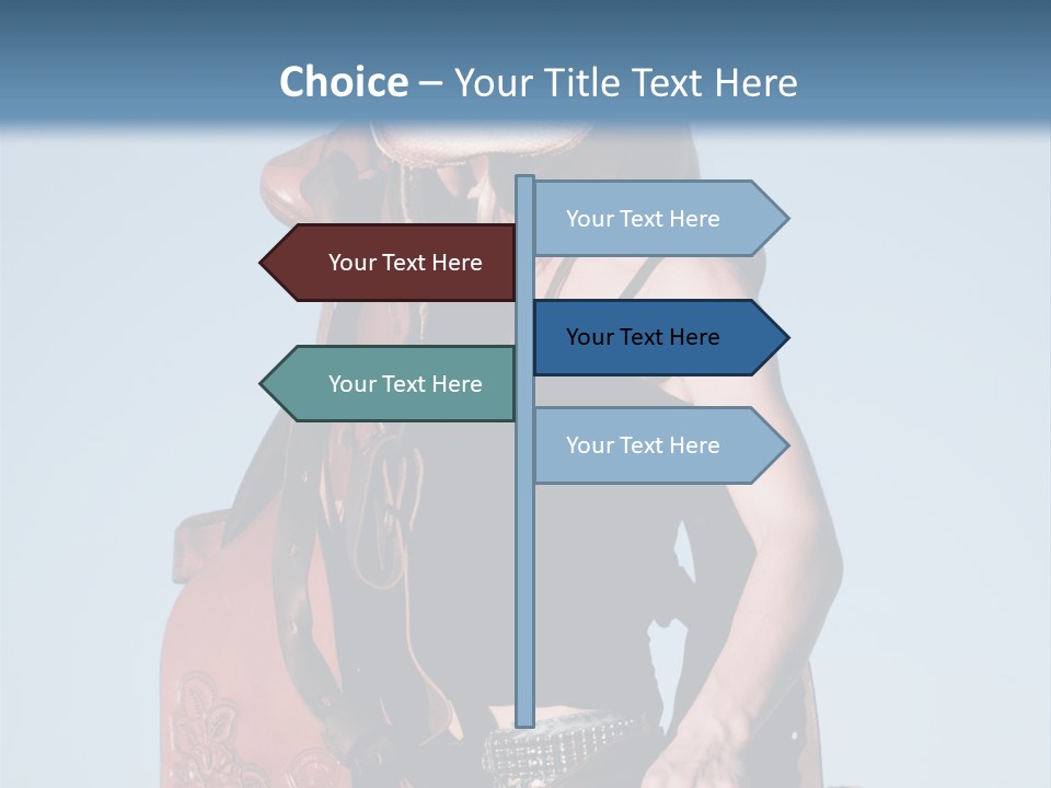 A Woman Wearing A Cowboy Hat And Holding A Saddle PowerPoint Template
