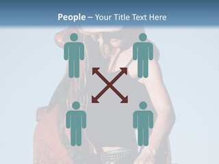 A Woman Wearing A Cowboy Hat And Holding A Saddle PowerPoint Template
