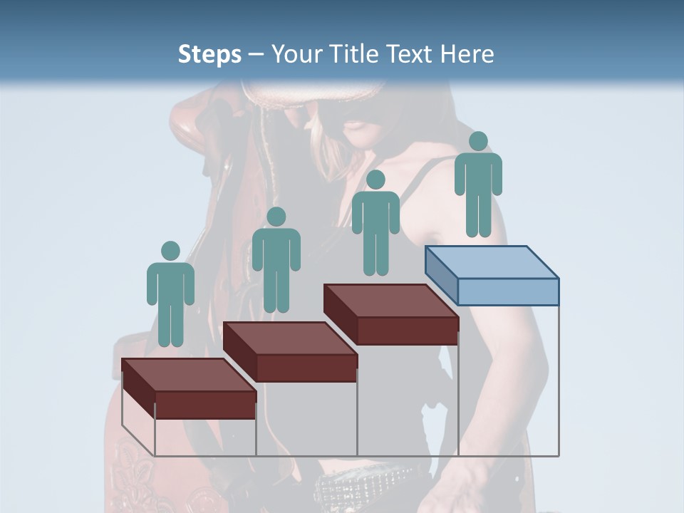 A Woman Wearing A Cowboy Hat And Holding A Saddle PowerPoint Template