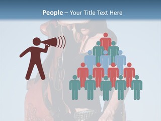 A Woman Wearing A Cowboy Hat And Holding A Saddle PowerPoint Template