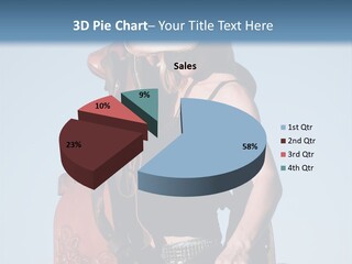 A Woman Wearing A Cowboy Hat And Holding A Saddle PowerPoint Template
