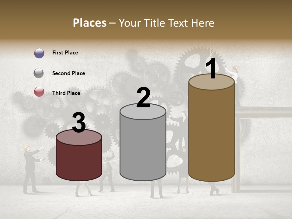 Determination Cog Unity PowerPoint Template