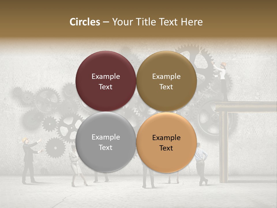 Determination Cog Unity PowerPoint Template