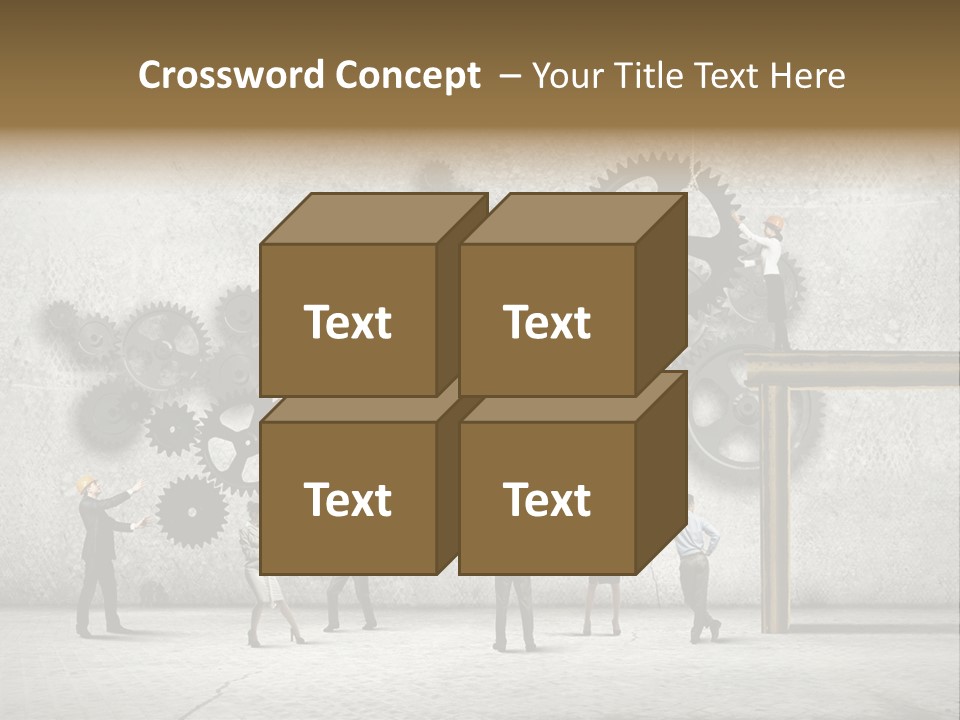 Determination Cog Unity PowerPoint Template