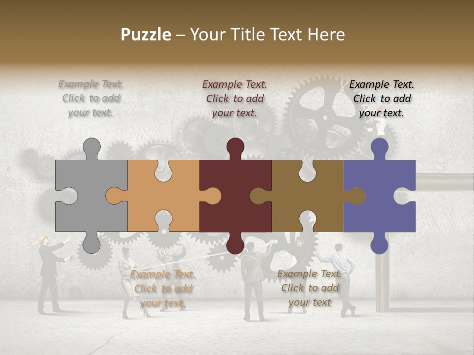 Determination Cog Unity PowerPoint Template