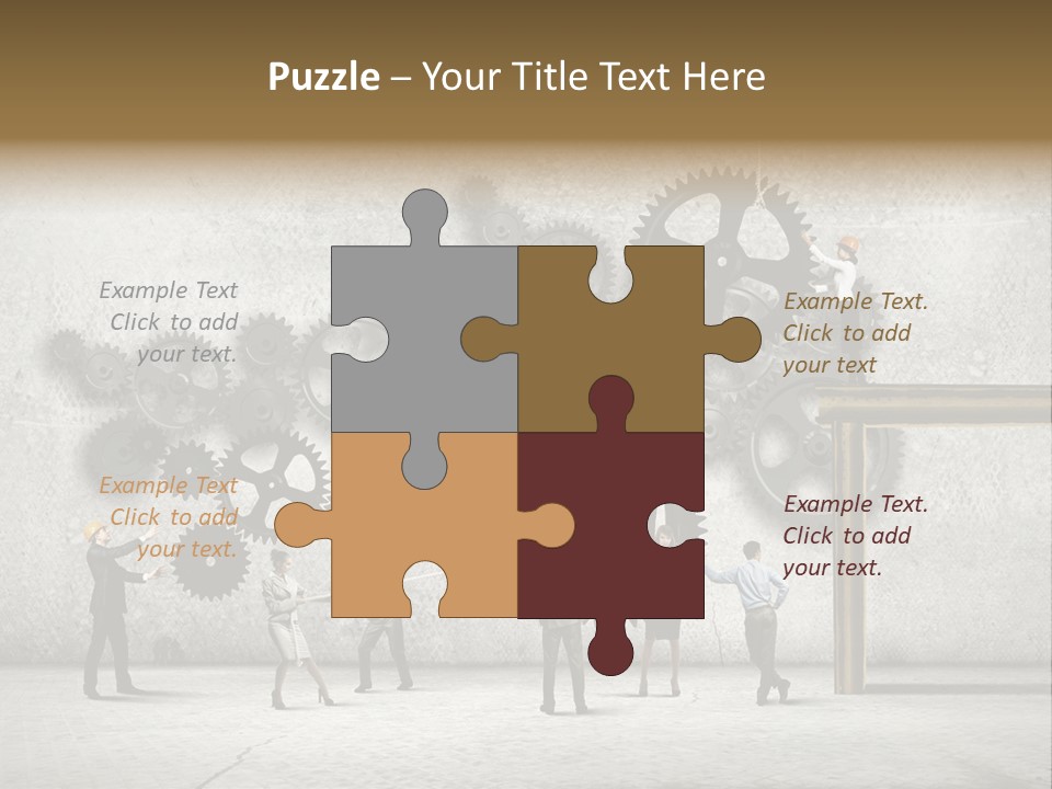 Determination Cog Unity PowerPoint Template