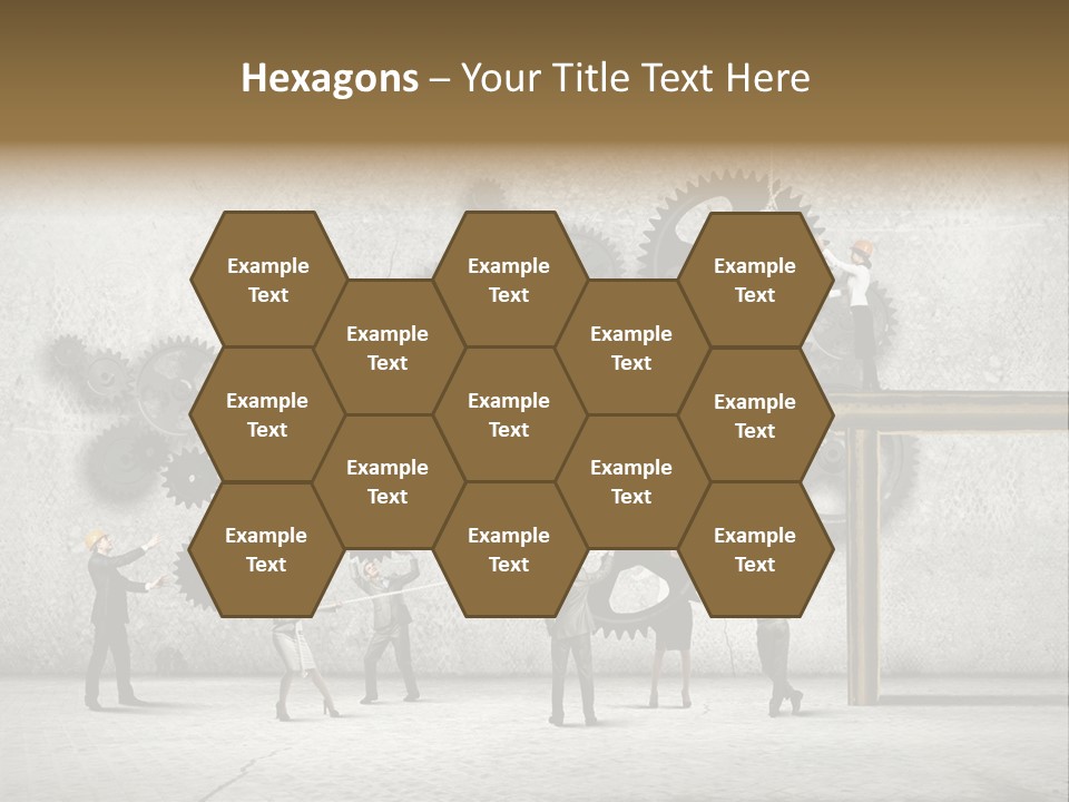 Determination Cog Unity PowerPoint Template