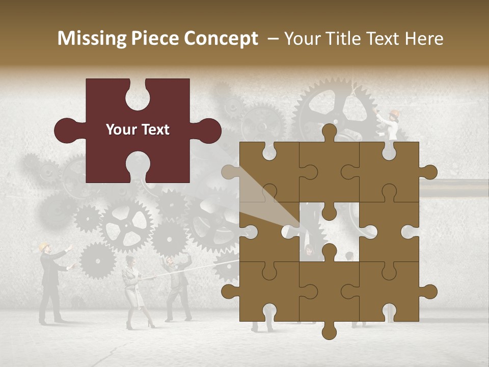 Determination Cog Unity PowerPoint Template