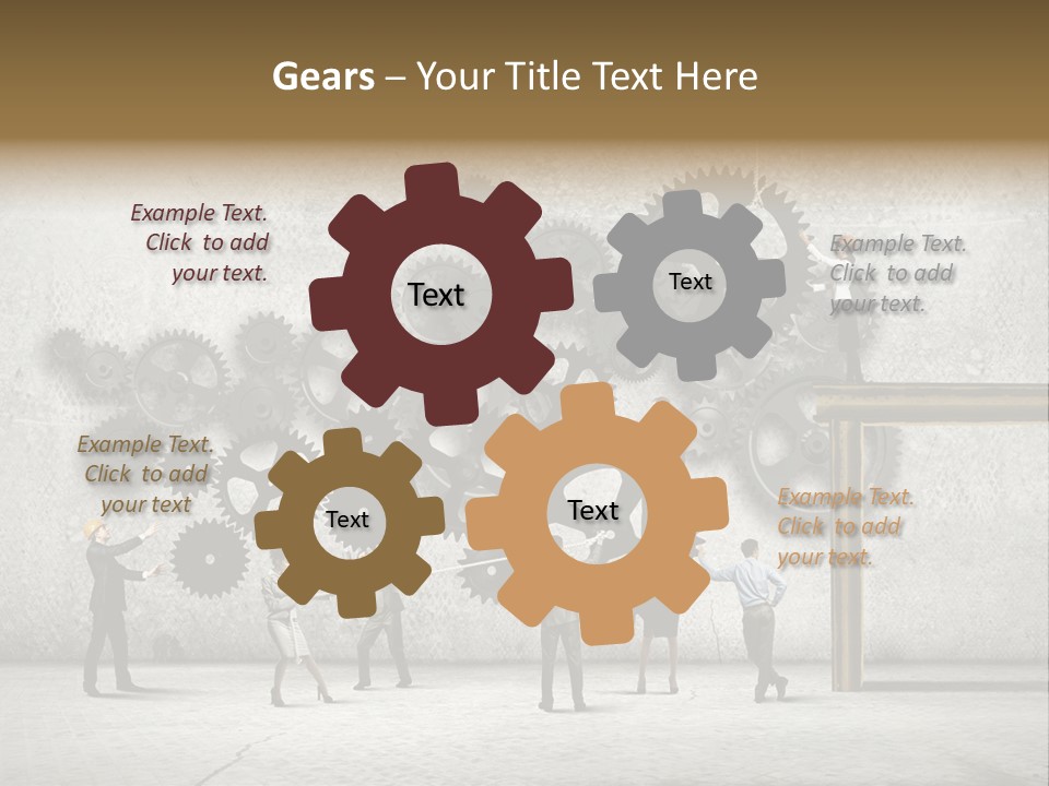 Determination Cog Unity PowerPoint Template
