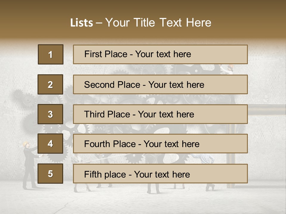 Determination Cog Unity PowerPoint Template