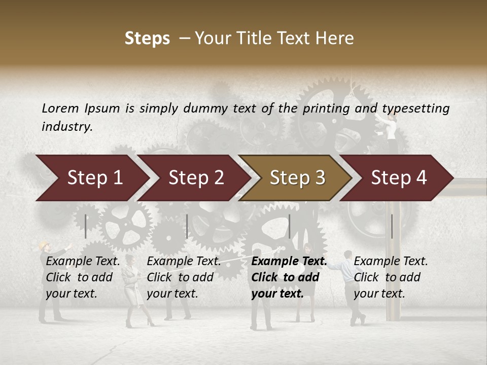 Determination Cog Unity PowerPoint Template