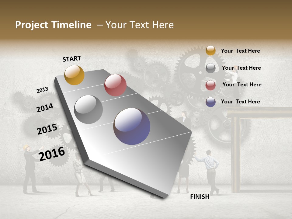 Determination Cog Unity PowerPoint Template