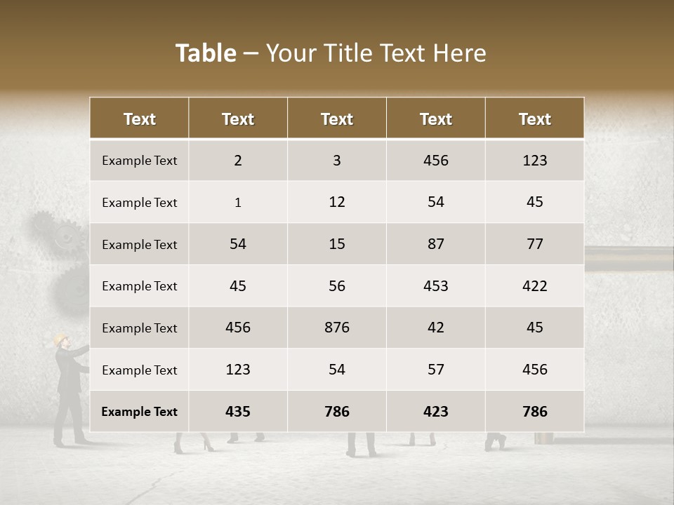 Determination Cog Unity PowerPoint Template